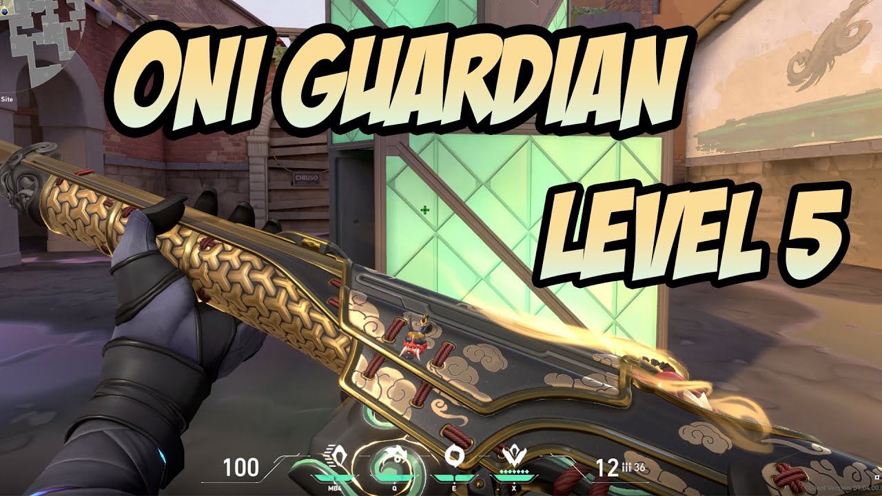 BLACK ONI GUARDIAN SKIN GAMEPLAY LEVEL 5 - VALORANT ONI COLLECTION