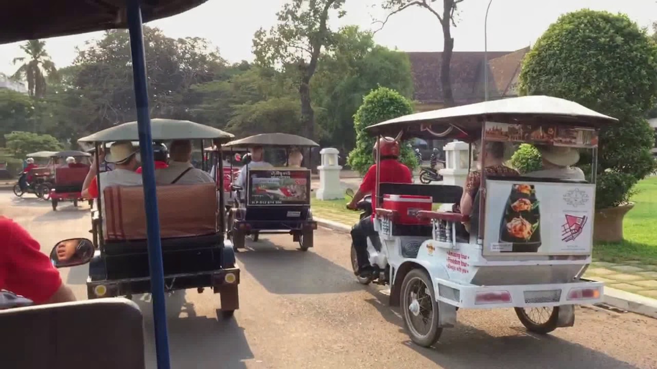 Tuk tuk ride in Siem Reap, Cambodia