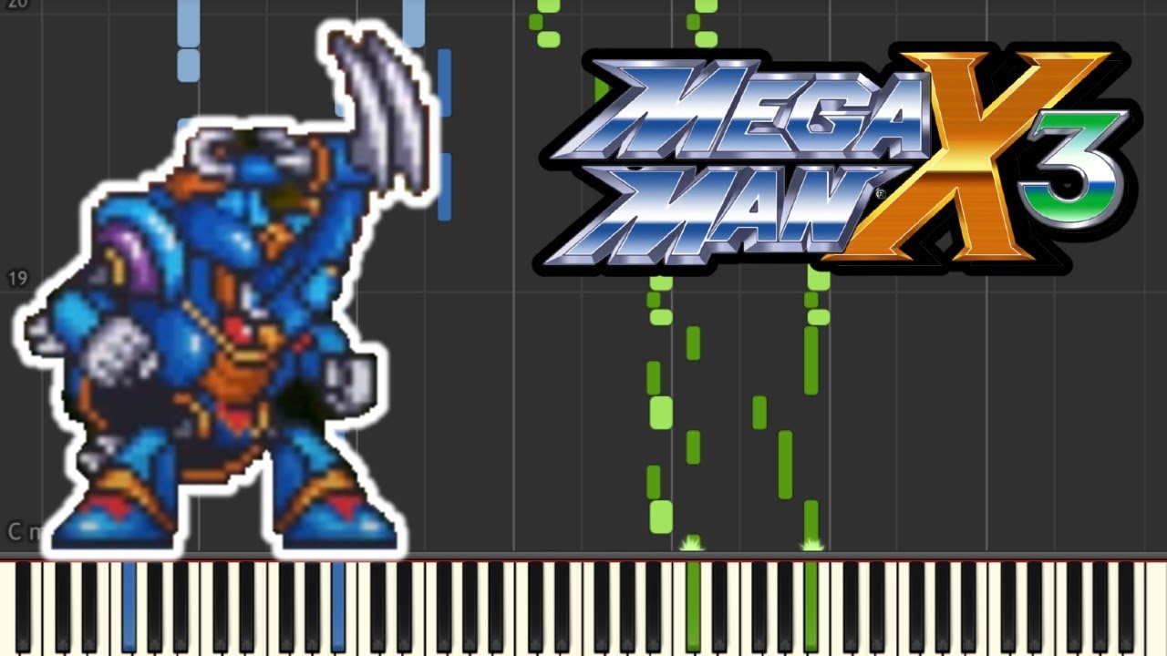 Gravity Beetle - Megaman x3 - Synthesia - Piano - Tutorial