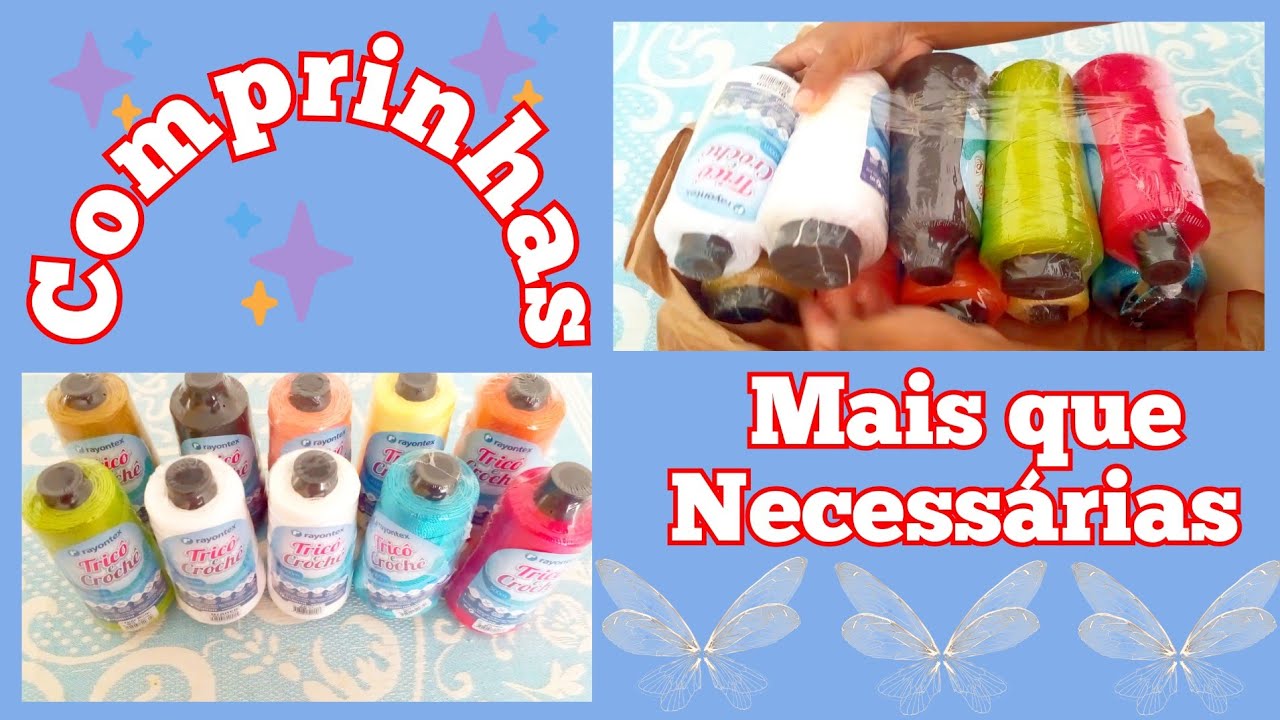 Comprinhas mais que necess&aacute;rias 👌Comprei linhas de seda💓#chrisbarbosacroch&ecirc;#passoapasso#vlog