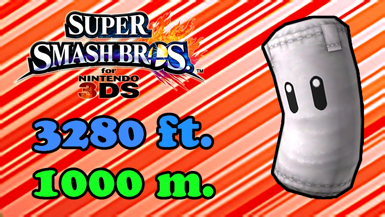 Super Smash Bros 4 (3DS) - Getting 3280 Feet / 1000 Meters in Home-Run Contest (Smash Bros Guides)
