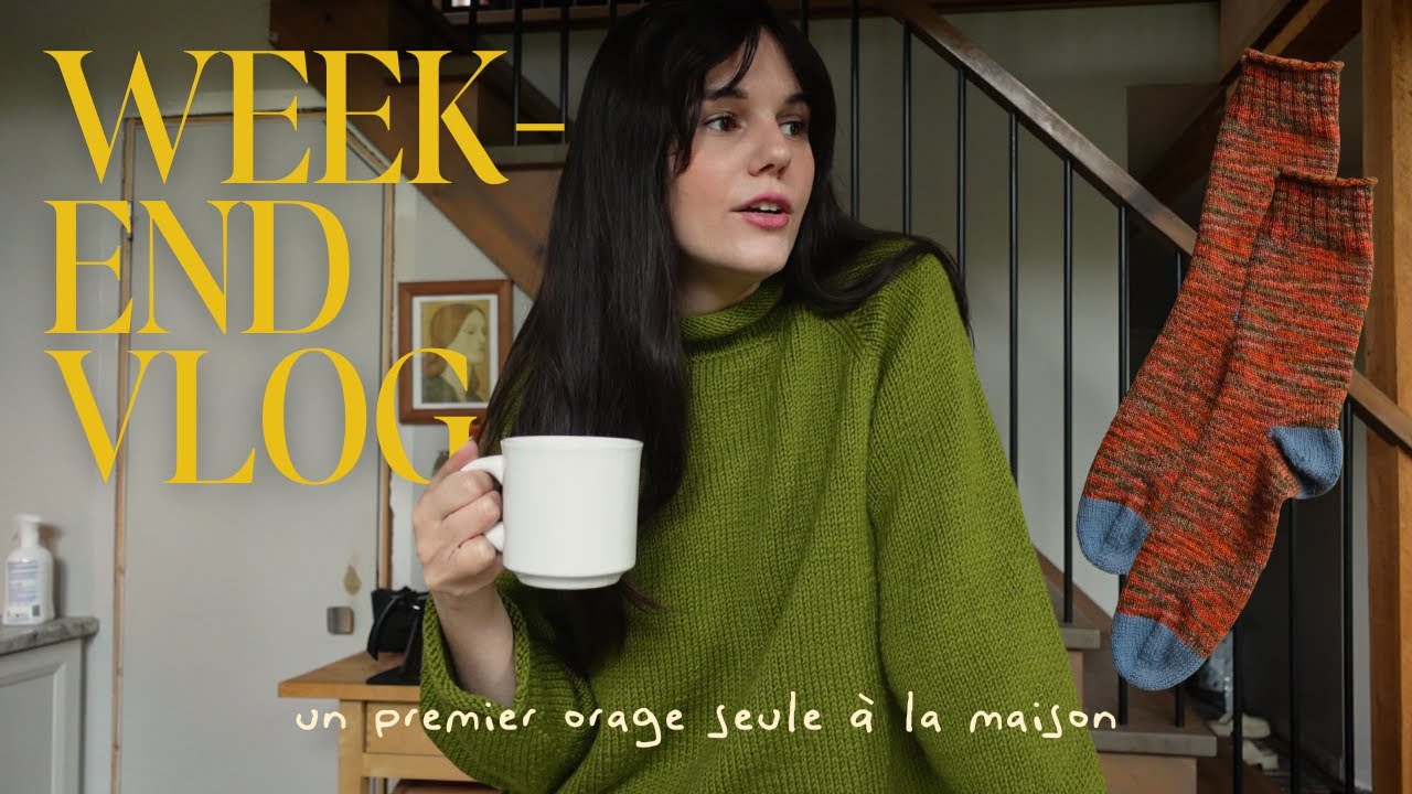 toute seule pour le week-end ⛈️ (je n'ai fait que tricoter) *week-end vlog*