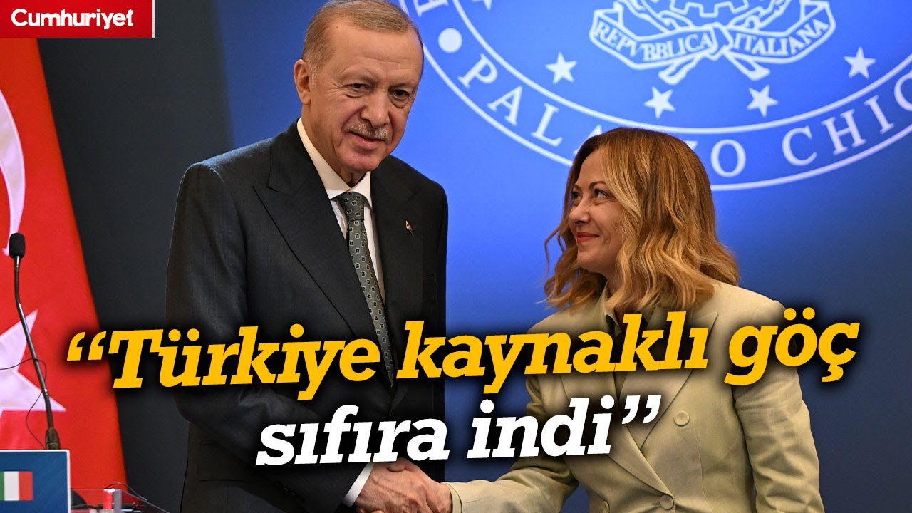 Erdoğan ve Meloni'den İtalya'da ortak açıklama: Türkiye kaynaklı göç sıfıra indi