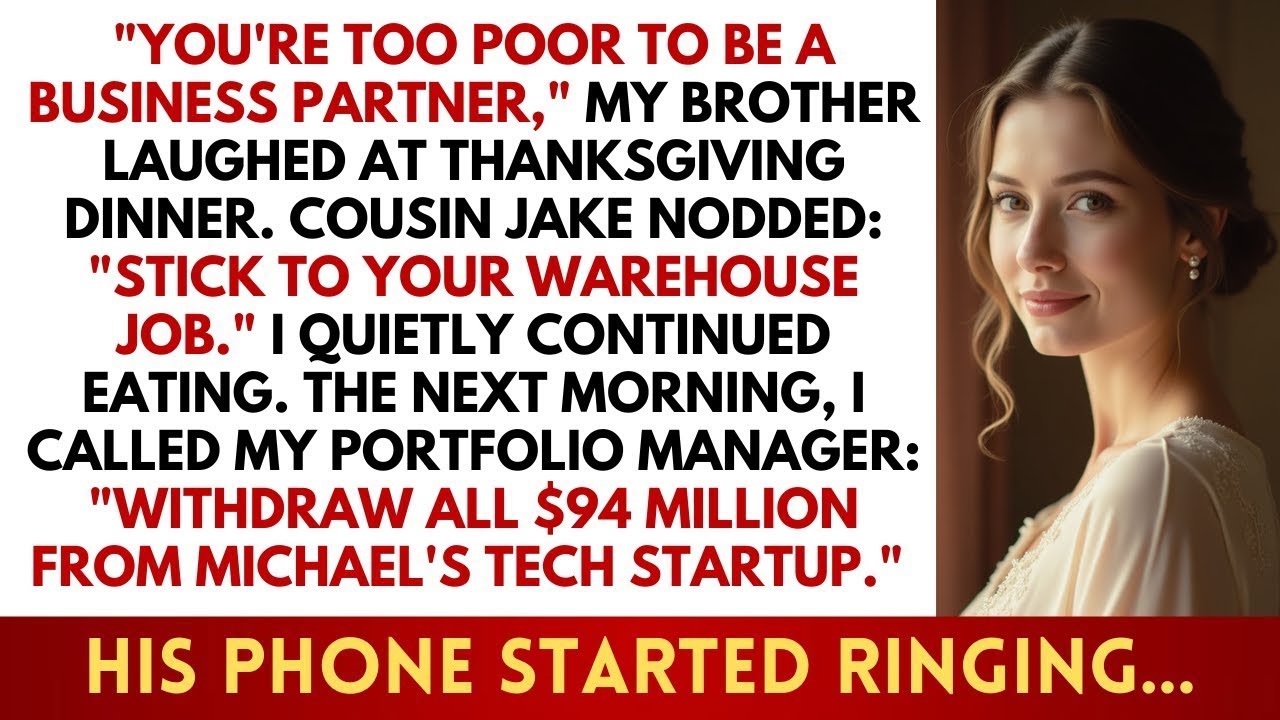 Brother Said 'You're Too Poor for Partnership' at Thanksgiving—I Own 73% of His Company