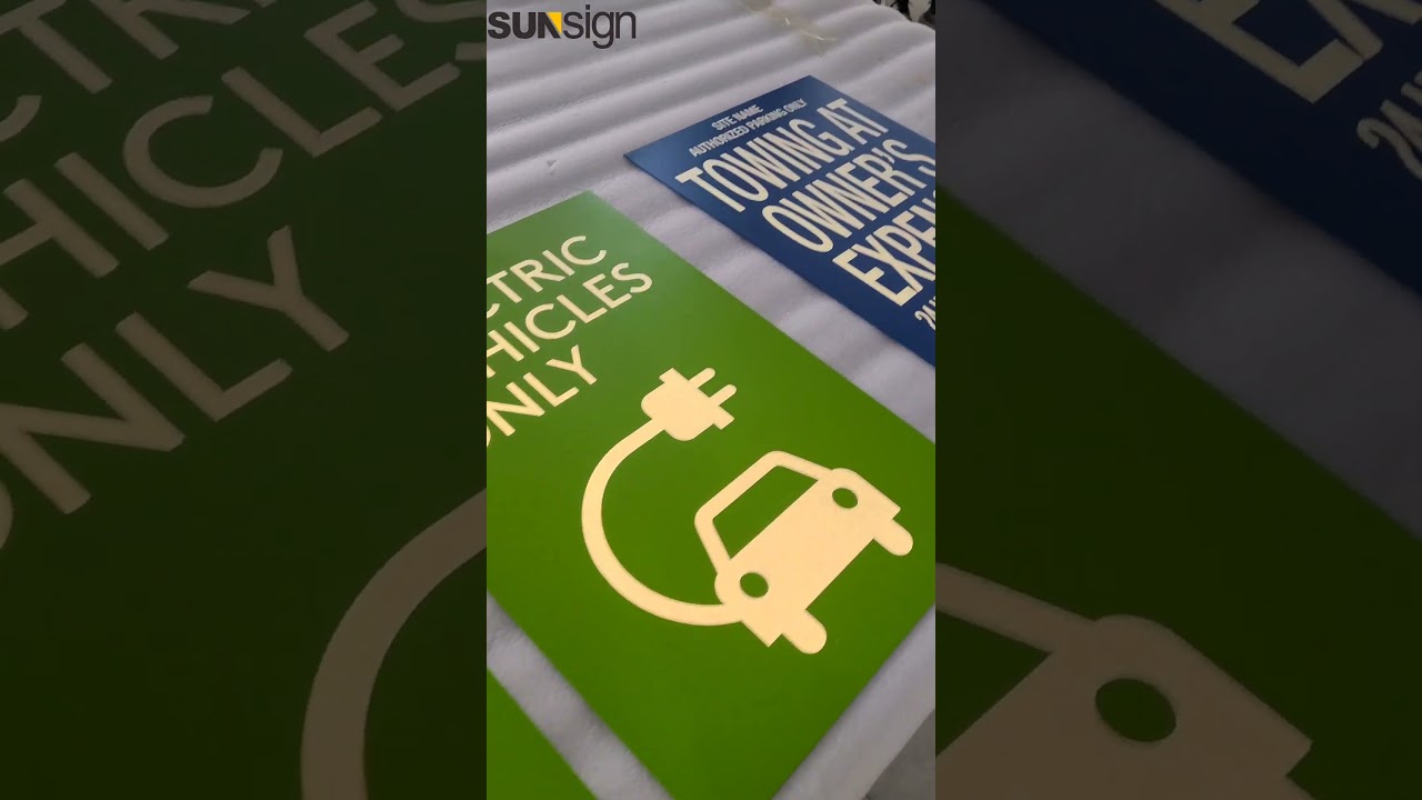 Custom Metal Plate Signs with reflective vinyl graphics