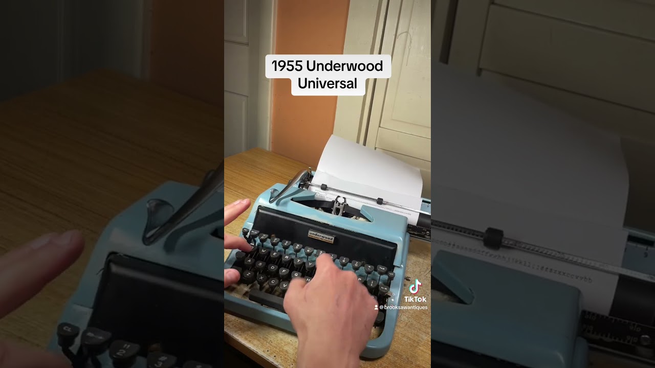How to use all functions on a 1955 Underwood Universal vintage portable typewriter