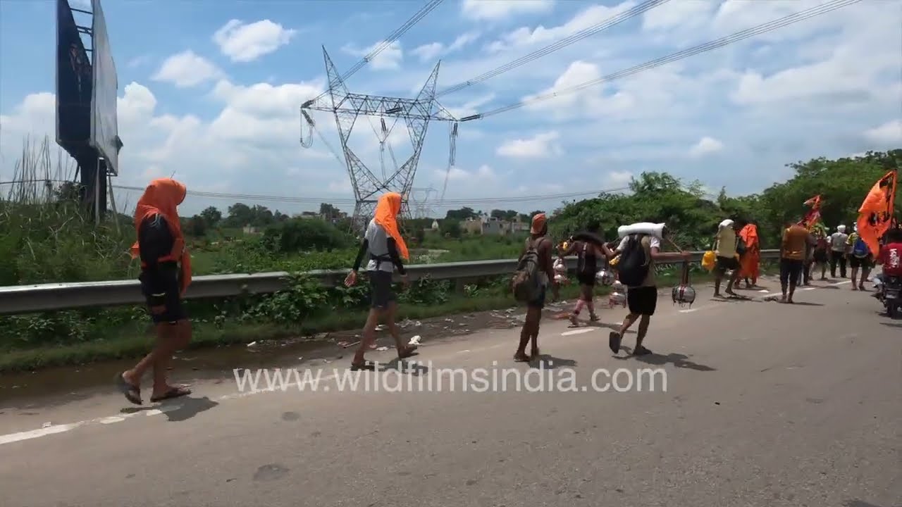 Spiritual Journey of Kanwar Yatri on Foot to Haridwar