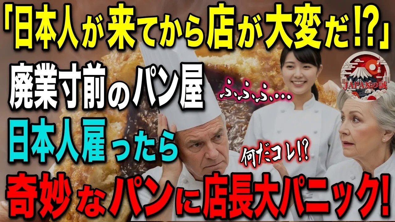 【海外の反応】「日本人が店を変えてしまった…」閉店予定のフランスのパン屋が日本人留学生バイトを雇った結果！奇妙なパンに店長大パニック！