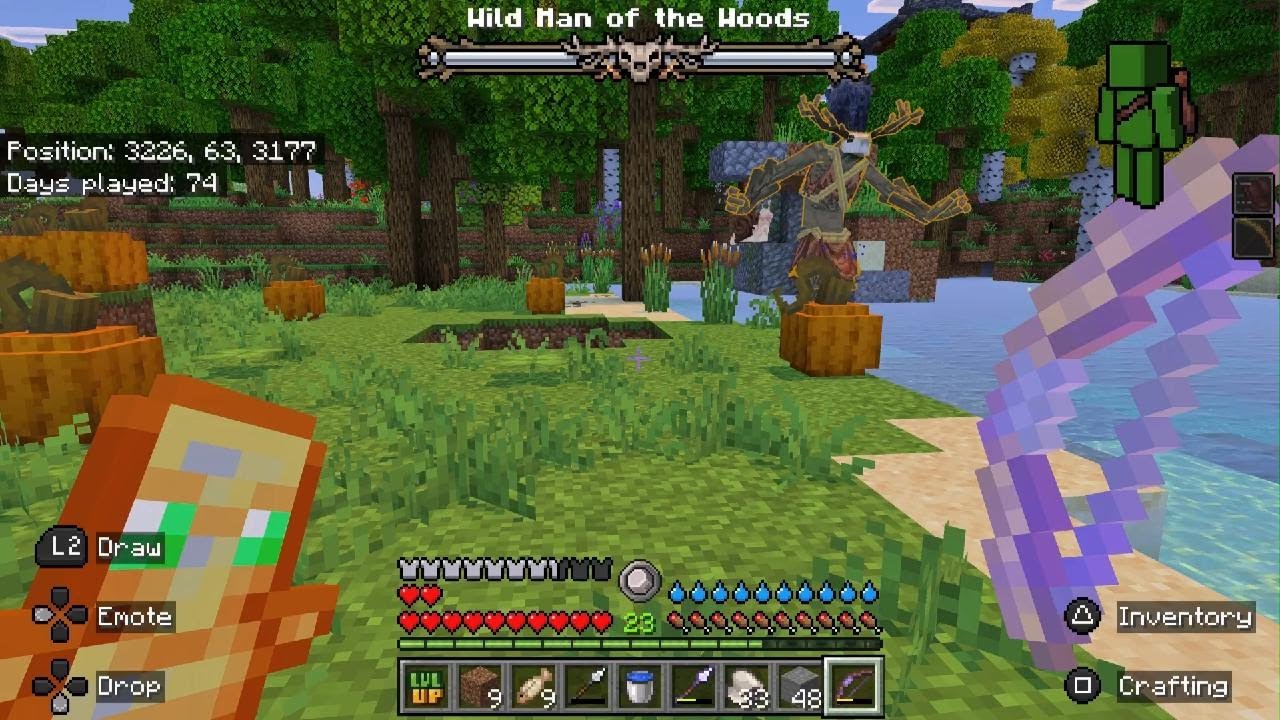 Minecraft Bedrock Rlcraft. Easy Boss Farming Method 5 (Wild Man Of The Woods)