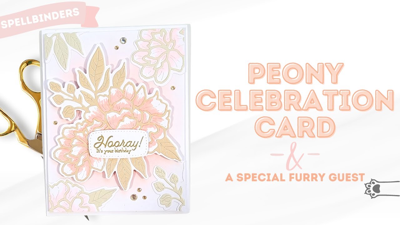 Die Cuts & Simple Coloring with Alcohol Markers - Peony Celebration Die Set by Spellbinders
