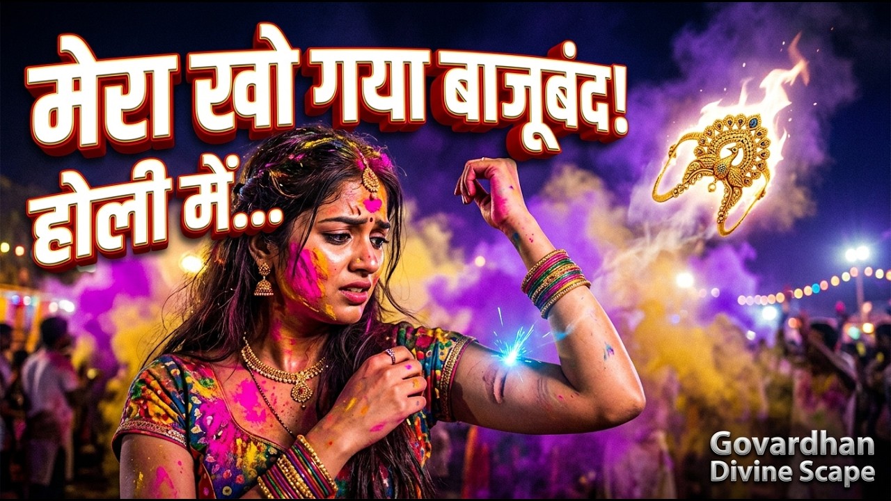 होली पर कान्हा की नटखटी - राधा रानी का बाजूबंद गायब!