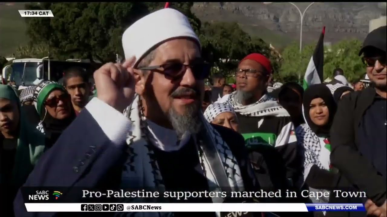 Pro-Palestine supporters marched in Cape Town