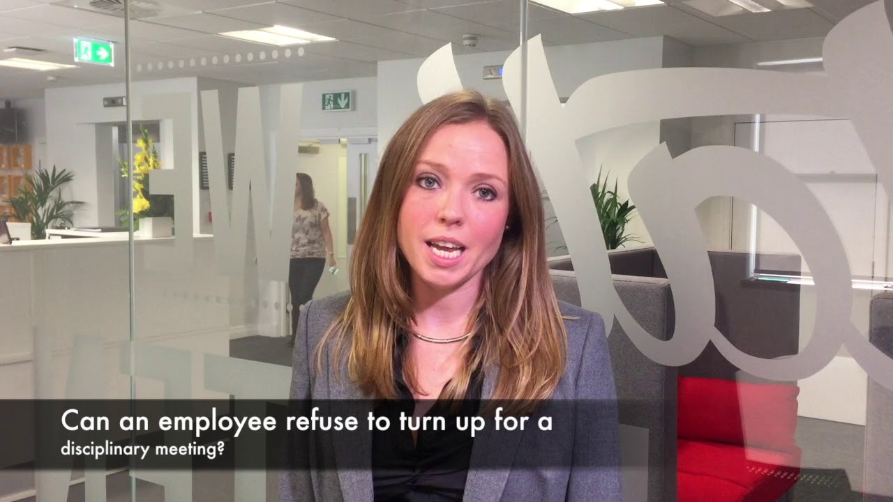 Can an employee refuse to turn up for a disciplinary meeting?