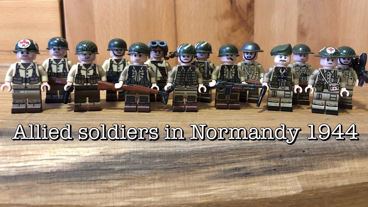 LEGO WW2 - Custom British and U.S. Army Minifigures - D-Day: Normandy 1944