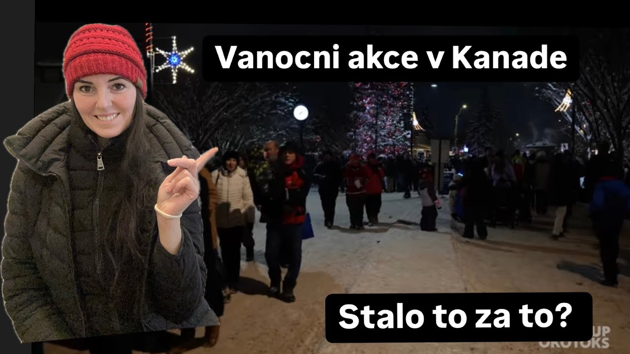 Jak probihaji Vanocni akce v Kanade aneb rozsviceni Vanocniho stromu v Okotoks