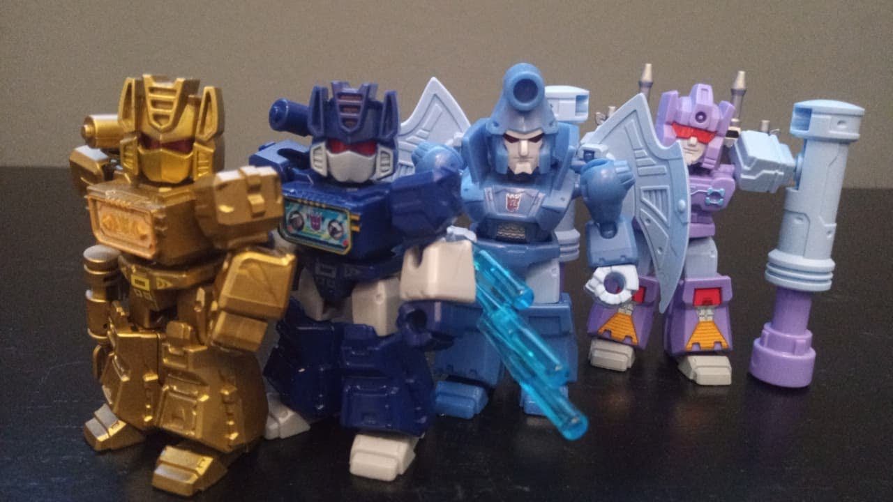 Revisão em vídeo do Blokees Transformers Defender Soundwaves, Scourge e Rumble