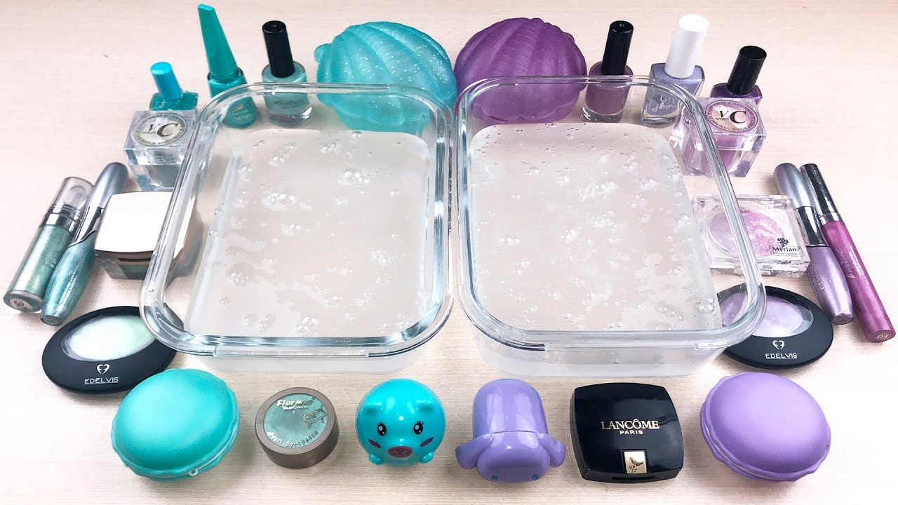 Mint vs Purple ! Series 2 ! Mixing Makeup Eyeshadow Into Slime ! Satisfying Slime Video ! LIKE EVA