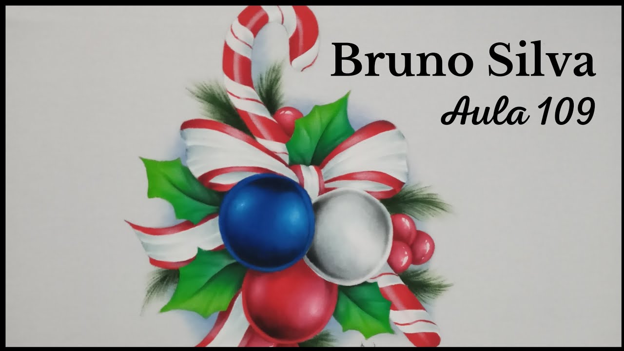 Bengala doce de natal pintura em tecido - Bruno Silva - Aula 109