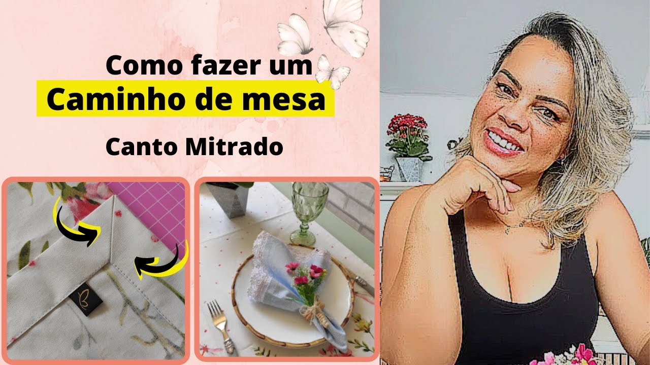 Como fazer caminho de mesa com canto mitrado