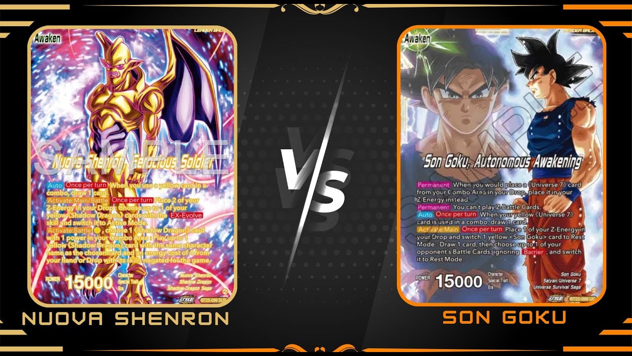 Nuova против Сон Гоку из Вселенной 7: Dragon Ball Super Masters, набор 28, местные турниры.