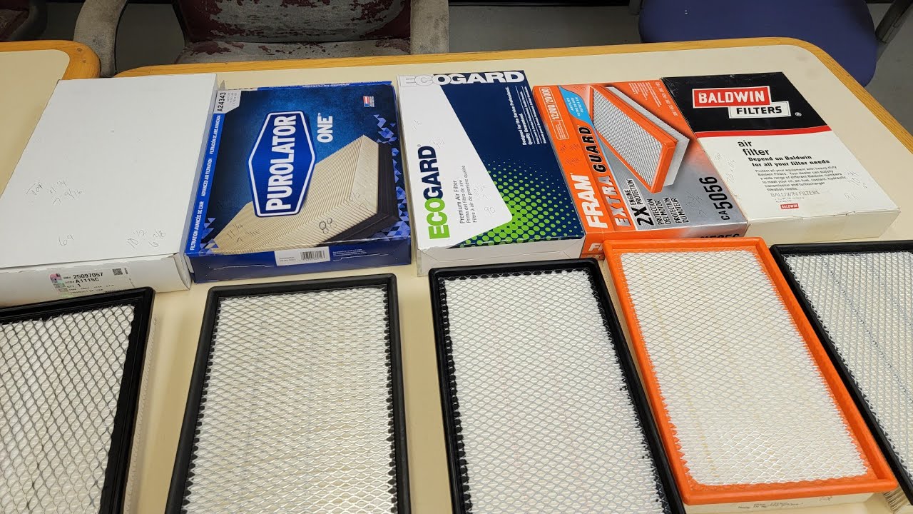 Air Filter 1st Look Comparison - Purolator 1, Fram, Baldwin, Ecogard, AC Delco - Shocking Results