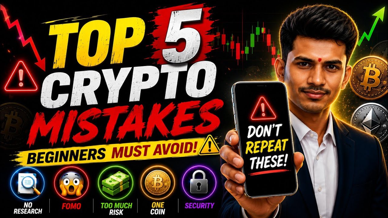 Top 5 Crypto Mistakes Beginners Must Avoid ⚠️ | Crypto Mistakes Explained