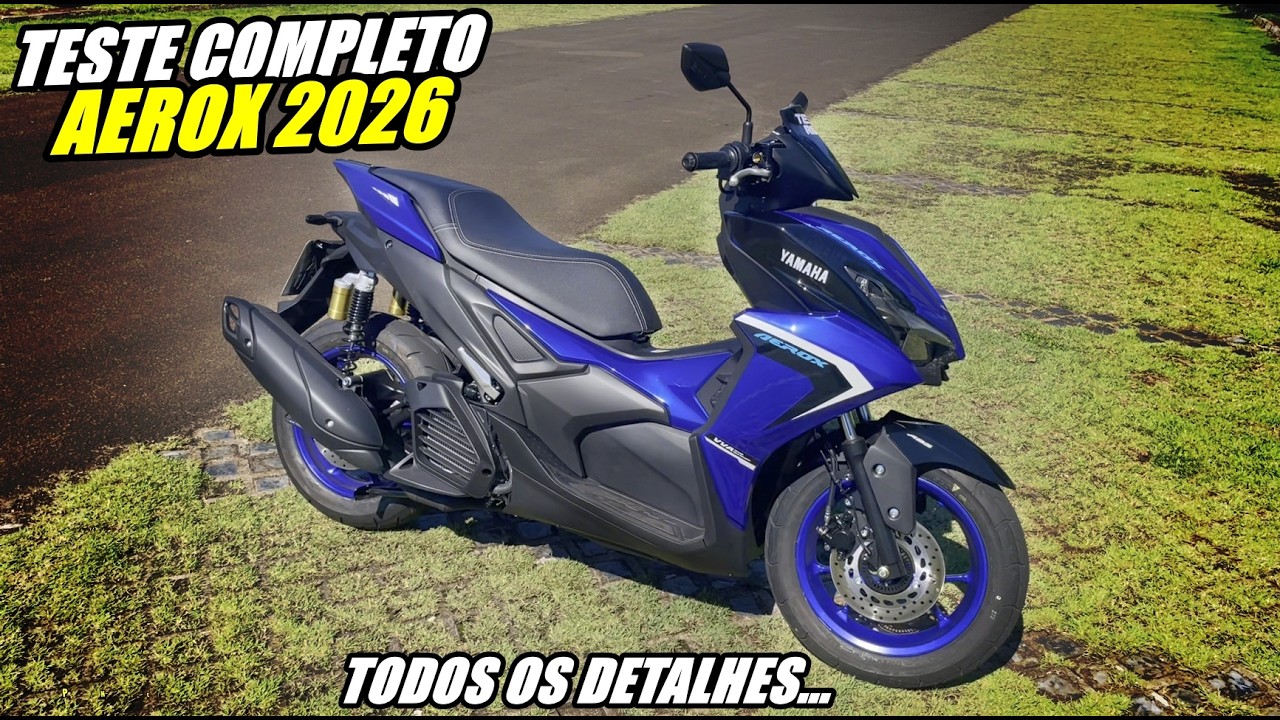 TESTEI A NOVA YAMAHA AEROX 160 2026… ESSA SCOOTER VALE A PENA ? 😳🔥