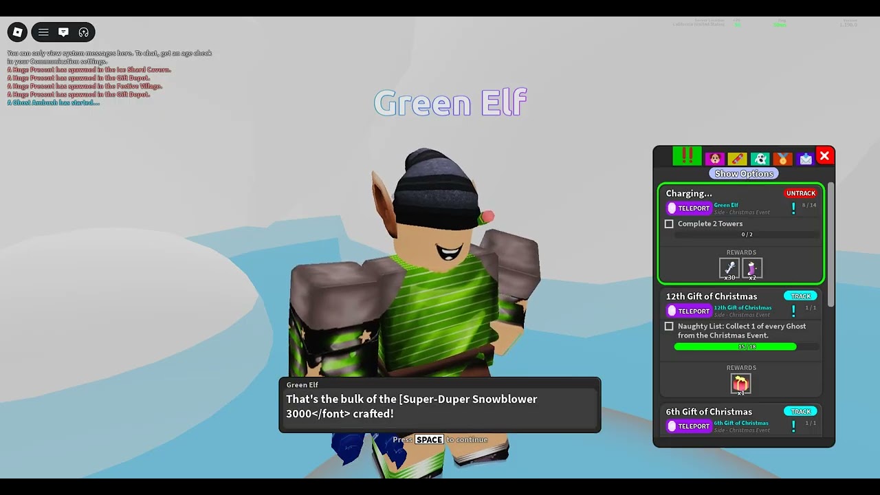 Green Elf, Finish 7-Start 8, Christmas 25
