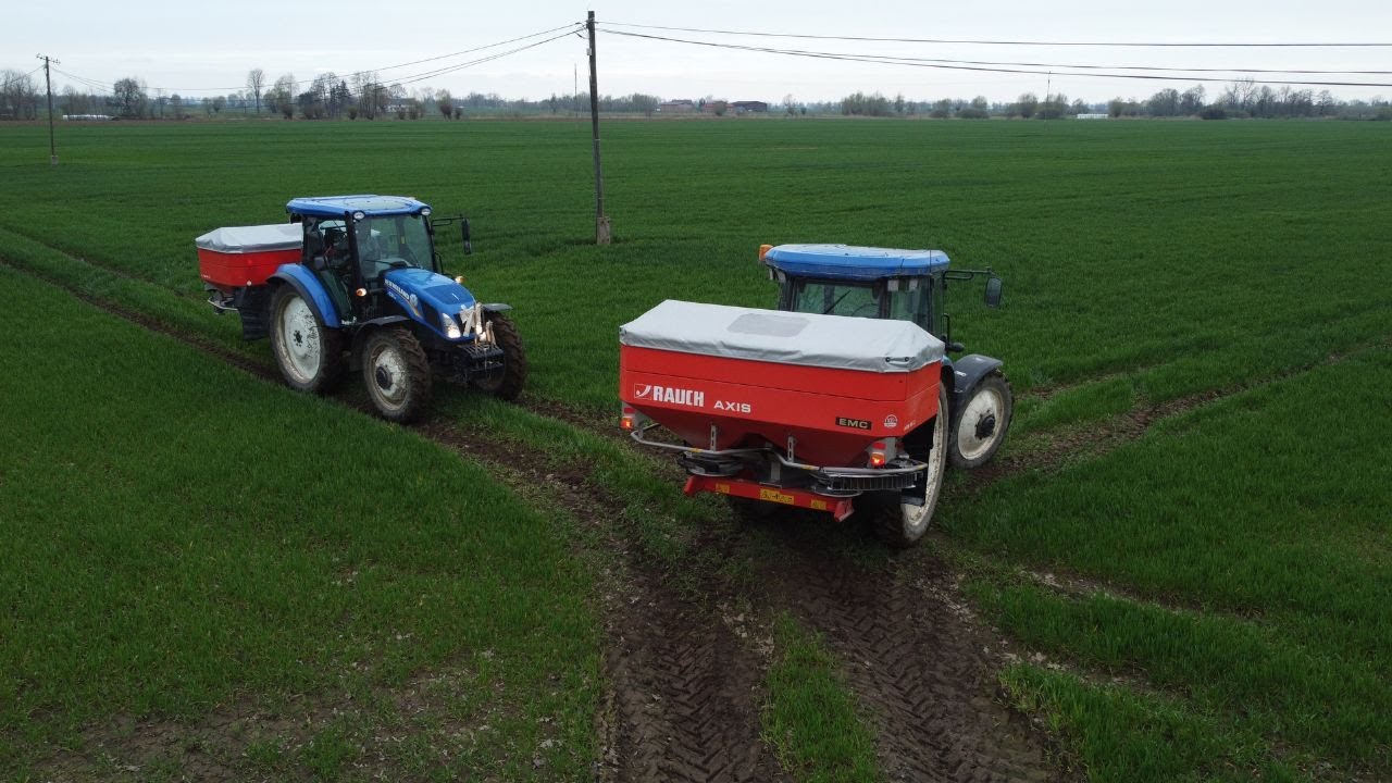 NAWOŻENIE NA PEŁNEJ 2023/ TAKIE SAME ZESTAWY W AKCJI/ 2X NEW HOLLAND TD 115 & RAUCH AXIS M 30.2