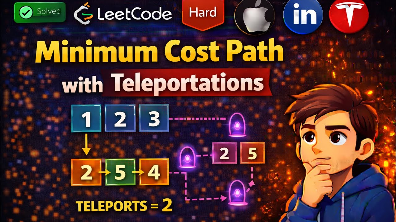 LeetCode | POTD | Minimum Cost Path with Teleportations | Hard