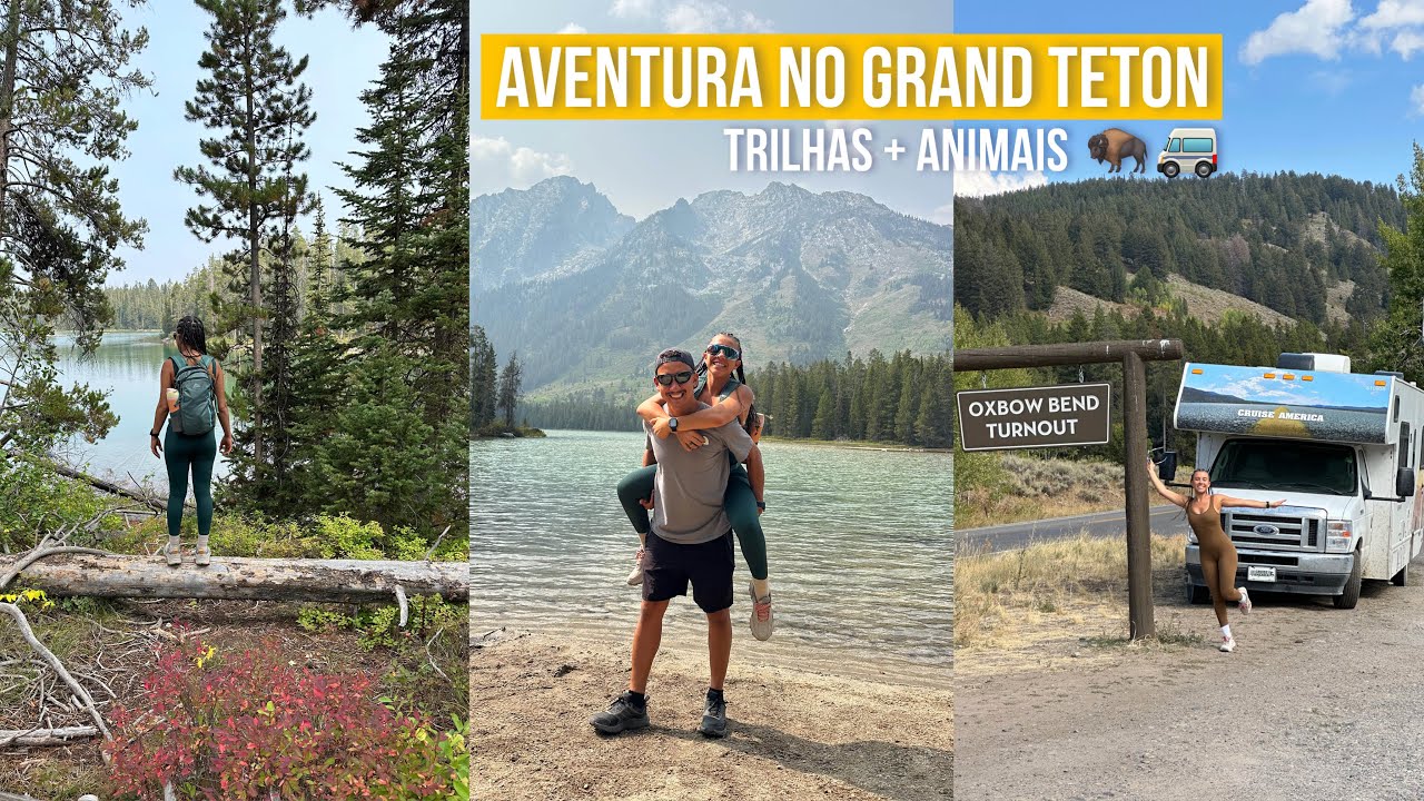 Explorando o Grand Teton de RV 🚐 | Trilhas, animais selvagens e Jackson Hole 🦬🦌🐺
