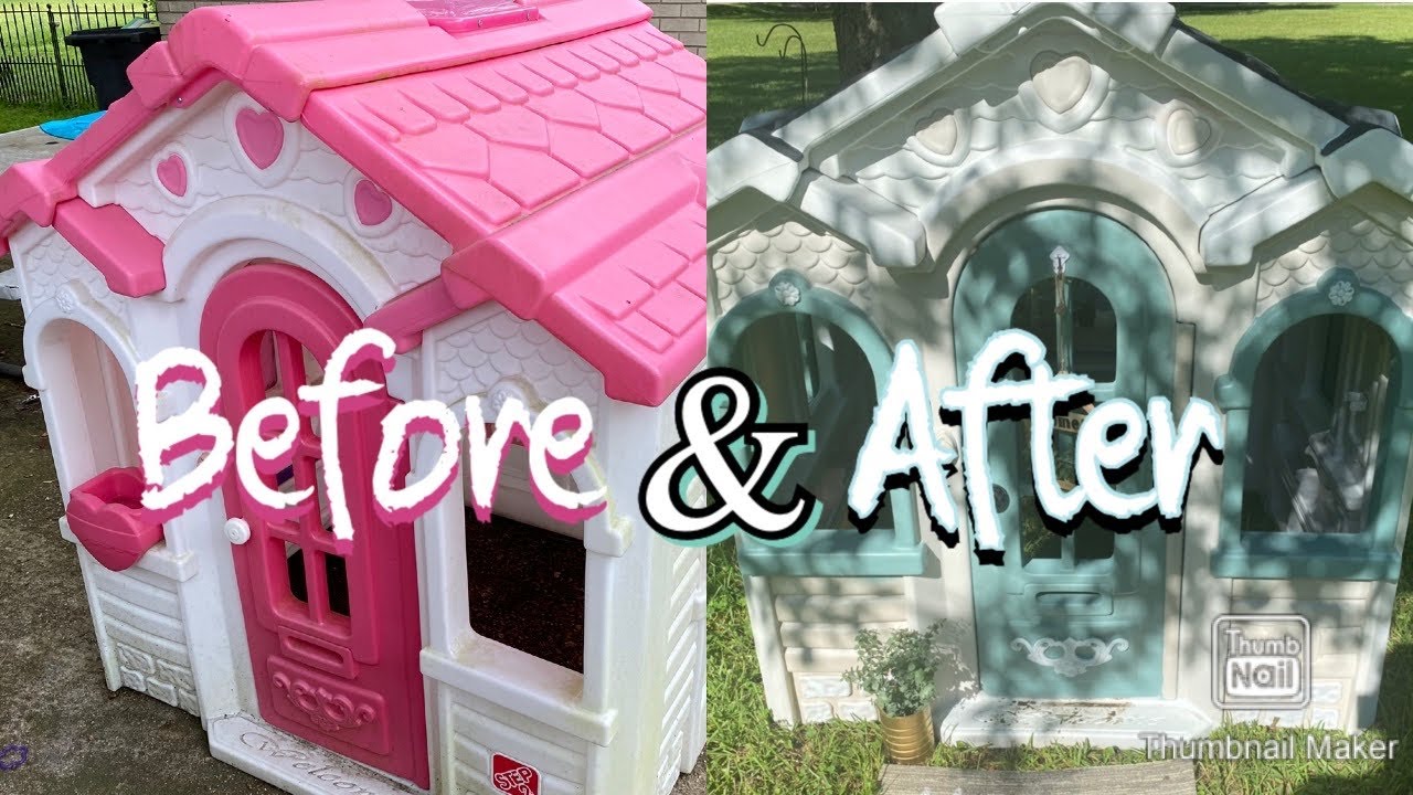 Playhouse Remodel | Playhouse To Dream house | Remodeling My Toddlers Playhouse