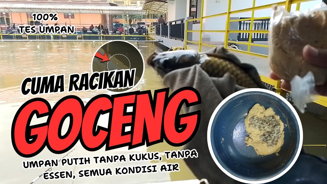 CUMA UMPAN GOCENG LANGSUNG TES BENERAN JITU, UMPAN PUTIH DADAKAN TANPA KUKUS IKAN MAS #umpanjitu