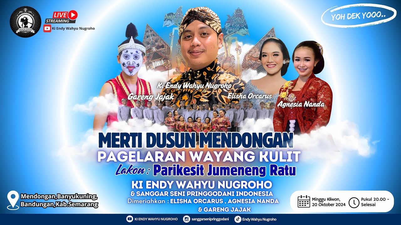 #live KI ENDY WAHYU NUGROHO BT GARENG JAJAK, ELISHA & AGNES WL || Lakon Parikesit Jumeneng Ratu
