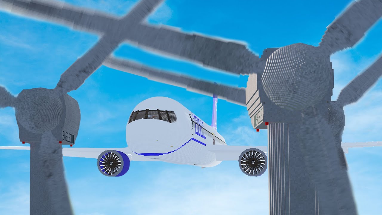 Realistic PLANE CRASHES into Wind Turbines ✈️💥 Teardown Disaster Simulation!