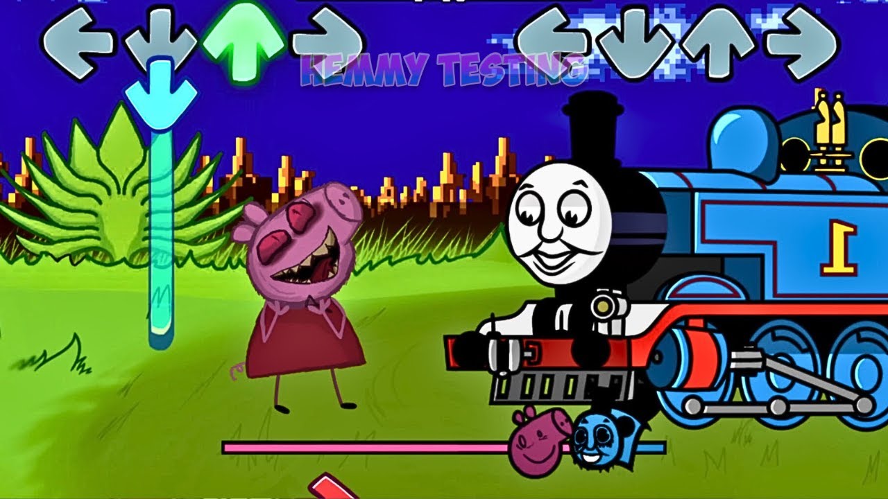[SWAP] FNF Thomas and Friends ALL PHASES vs Peppa ALL PHASES Sings Chasing | Thomas Railway Showdown