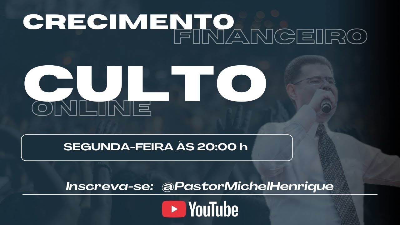 CULTO ONLINE DO CRESCIMENTO FINANCEIRO | SEGUNDA-FEIRA ÀS 20H | 💰#fe #deusnuncafalha #amor 