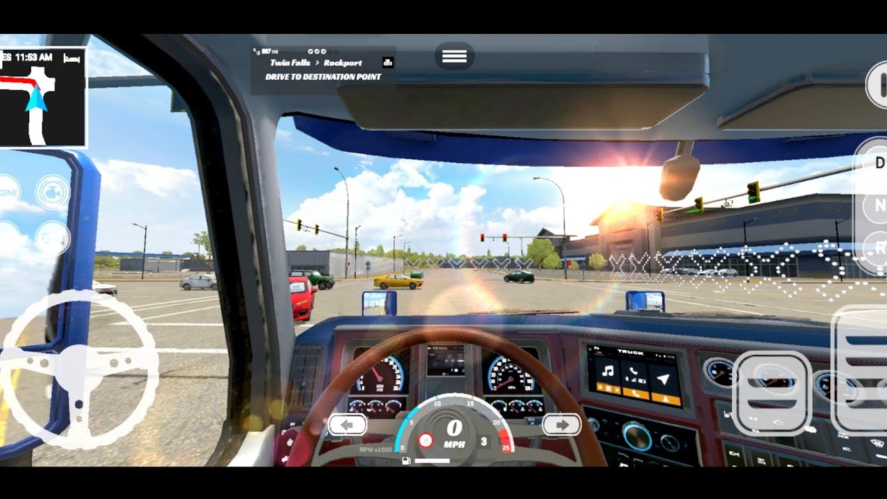 🚚Truck Simulator Pro 3🇺🇲 Mack Anthem truck gameplay 🛣️