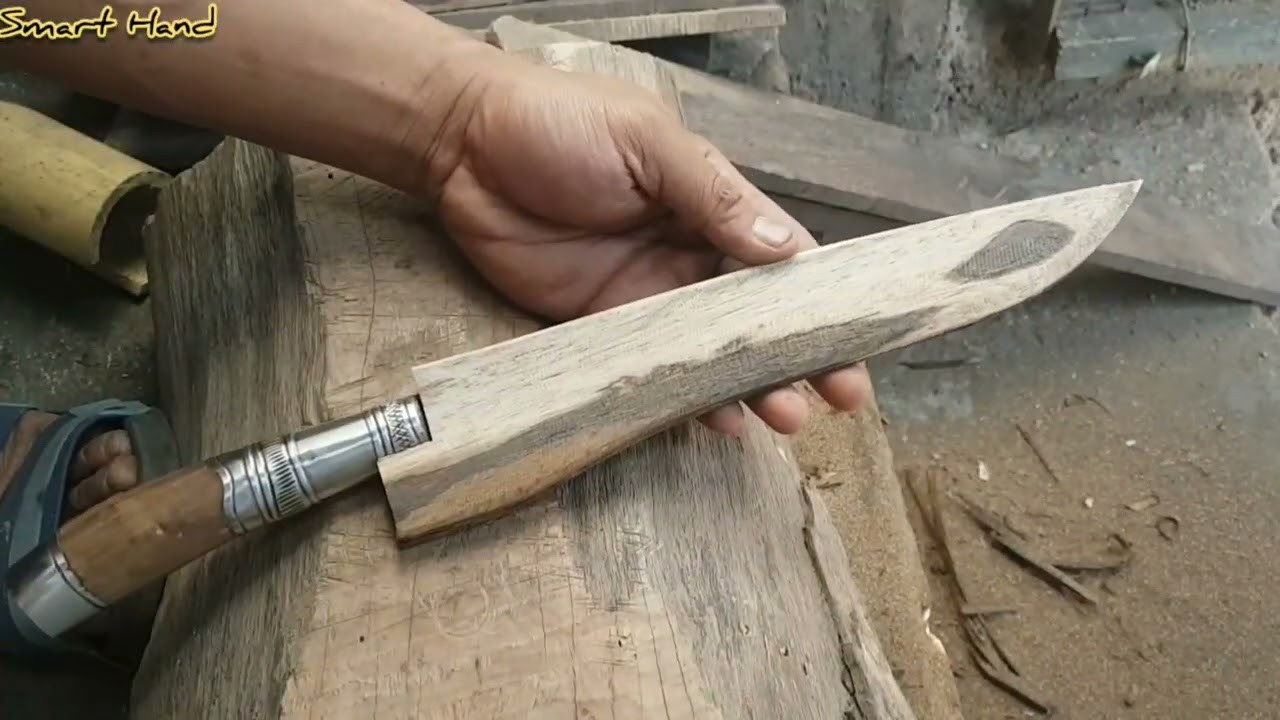 Cara Cepat Membuat sarung pisau dari kayu #blacksmith #woodworking