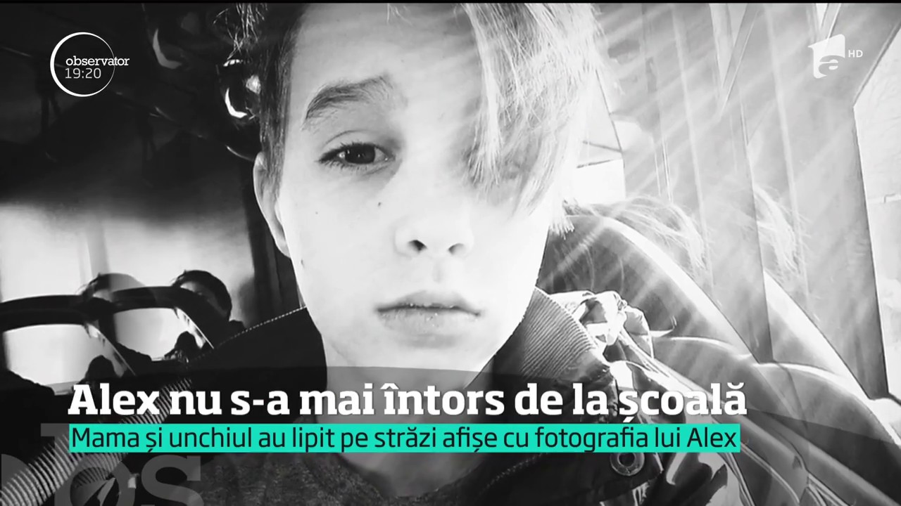 O mamă nu mai ştie nimic de băiatul ei de 13 zile. Alex nu s-a mai întors acasă de la şcoală