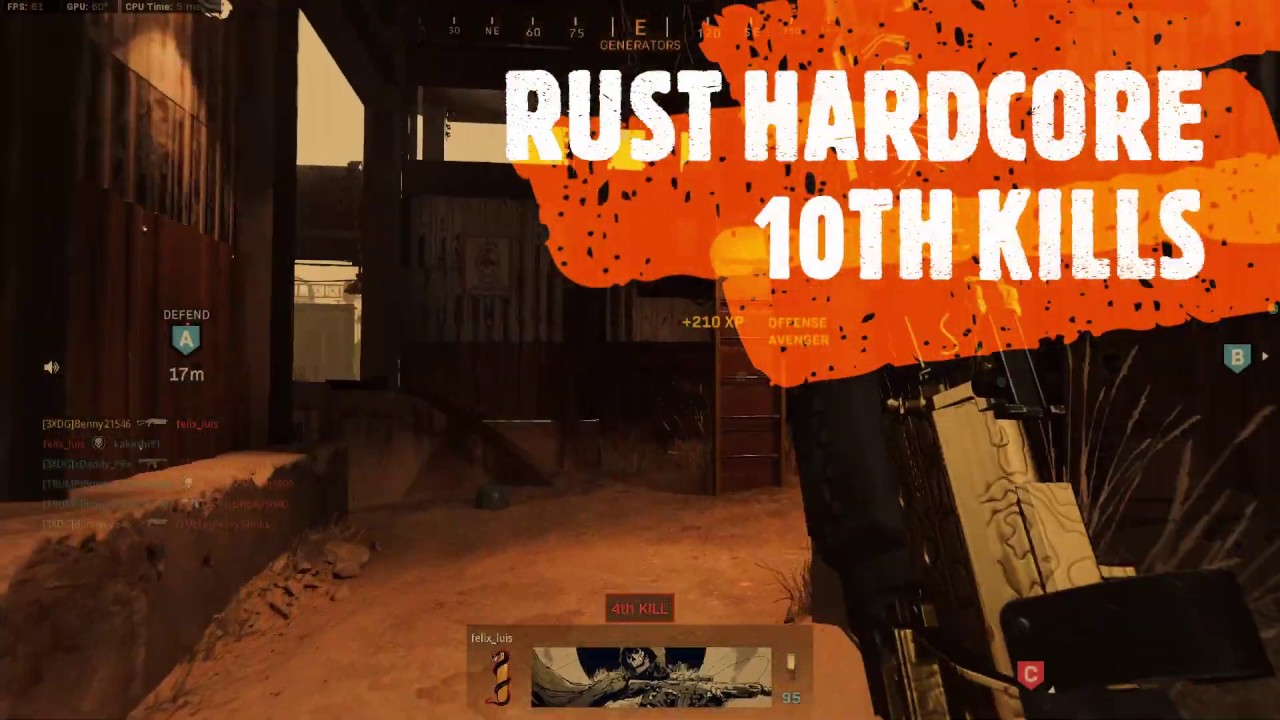 COD MW RUST HARDCORE 10TH KILLS
