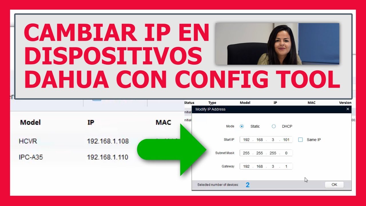 Cómo cambiar IP de cámaras, grabadores y dispositivos Dahua con Config Tool [VIDEOTUTORIAL]