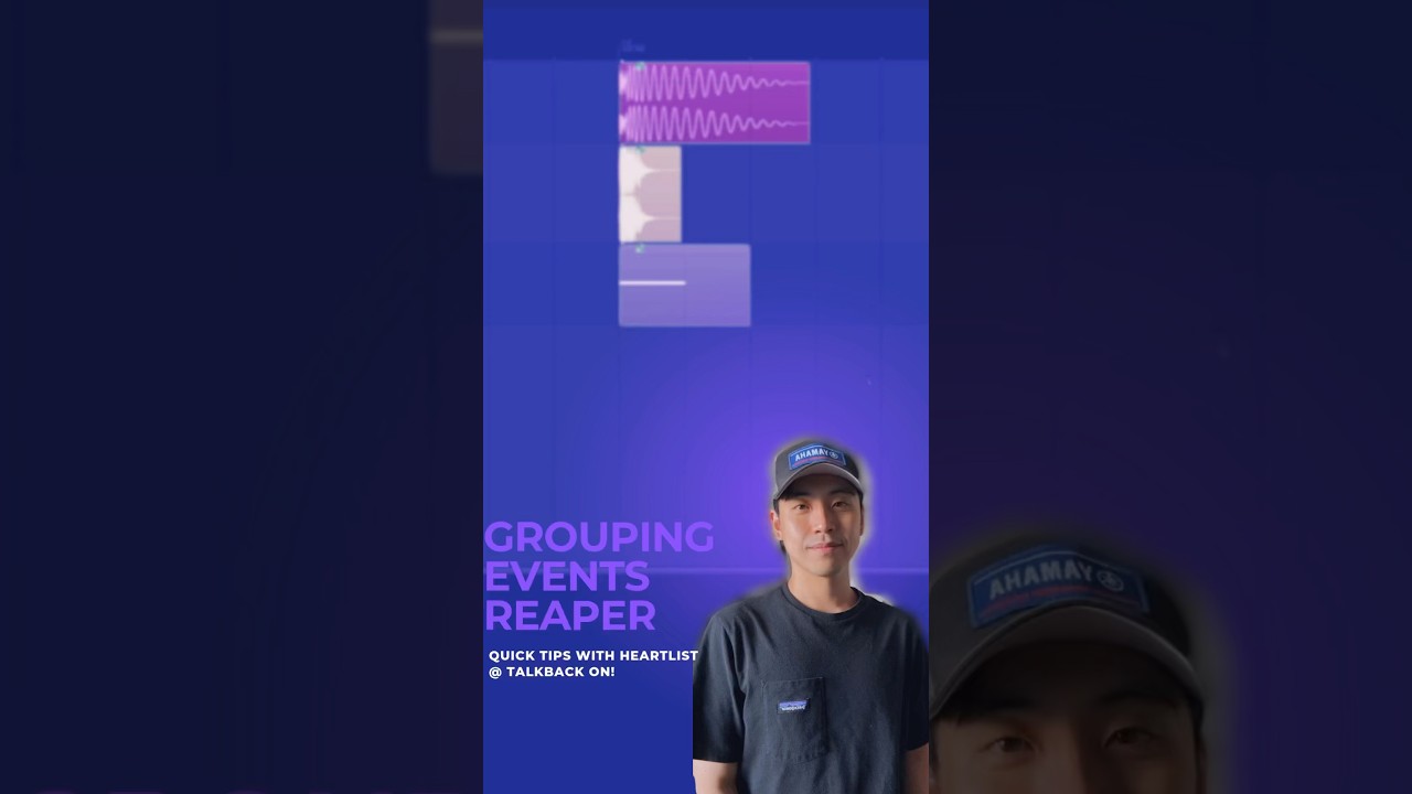 Grouping Events using Reaper with HeartList from Talkback ON! Podcast #shorts #shortsvideo #tutorial