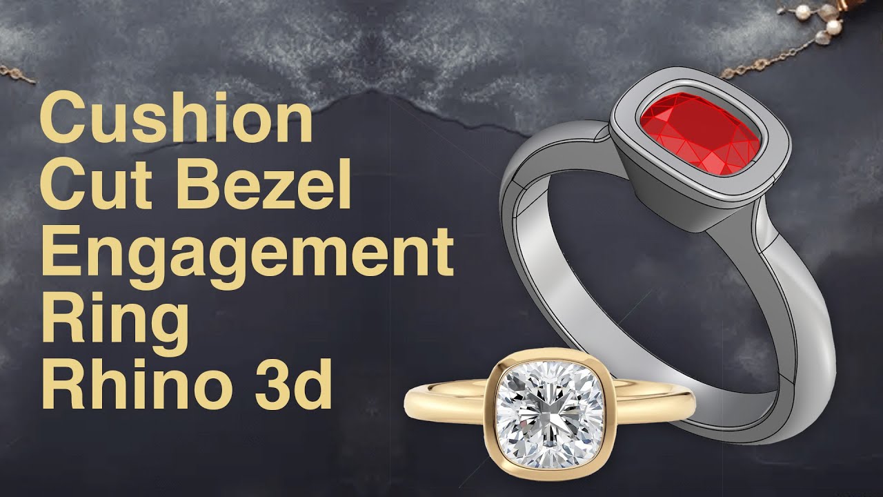 Cushion Cut Bezel Engagement Ring | Rhino Jewellery Design | Hindi