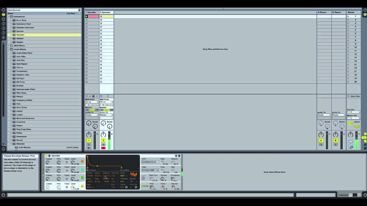 Ableton Live - Operator / Instrumenty perkusyjne czesc 3