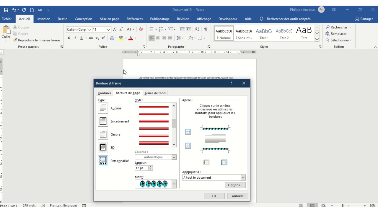Chapitre 3-(20) La mise en forme (Bordure de Page)