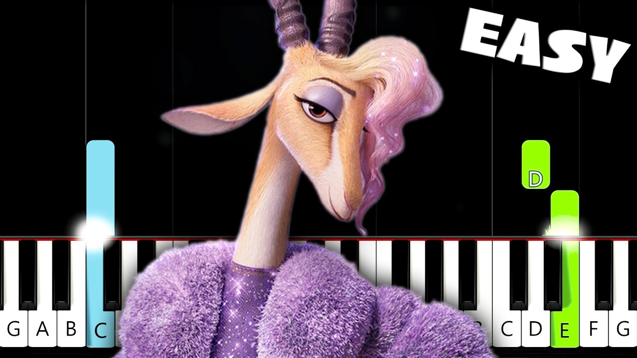 Shakira - Zoo (Zootopia 2) - EASY Piano Tutorial