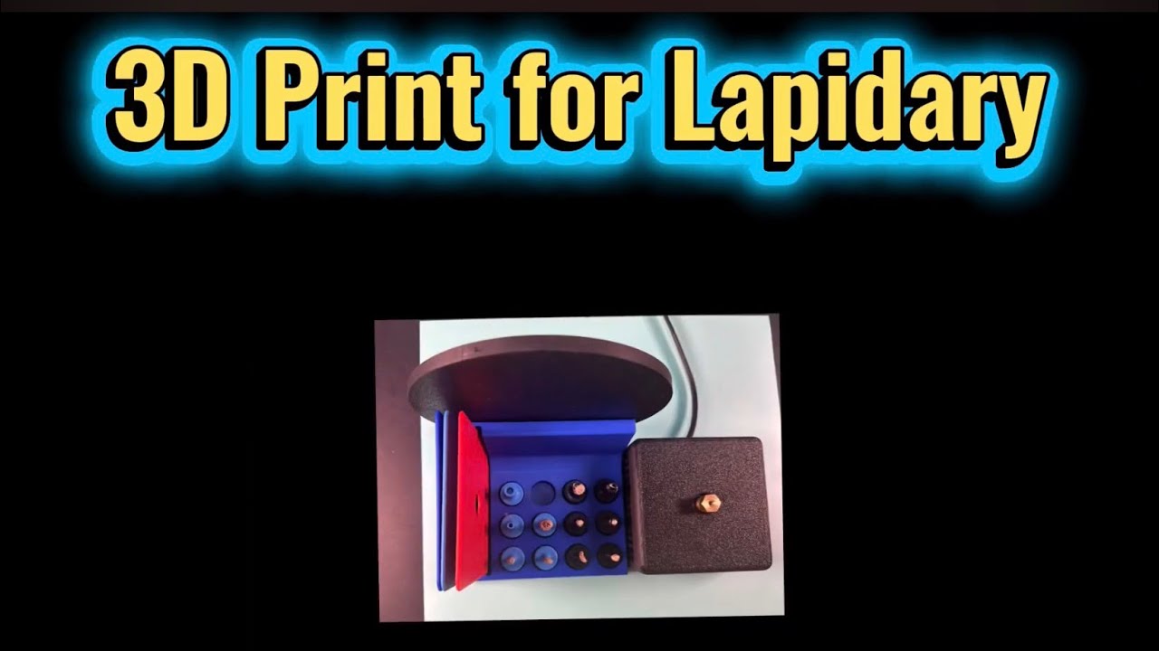 3D Printing for Lapidary - Motorized Display #teamrockit #3d #3dprinting 