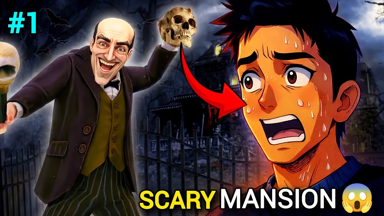 CAN I ESCAPE FROM THIS MANSION ??😵🤕 Scary Mansion part 1 