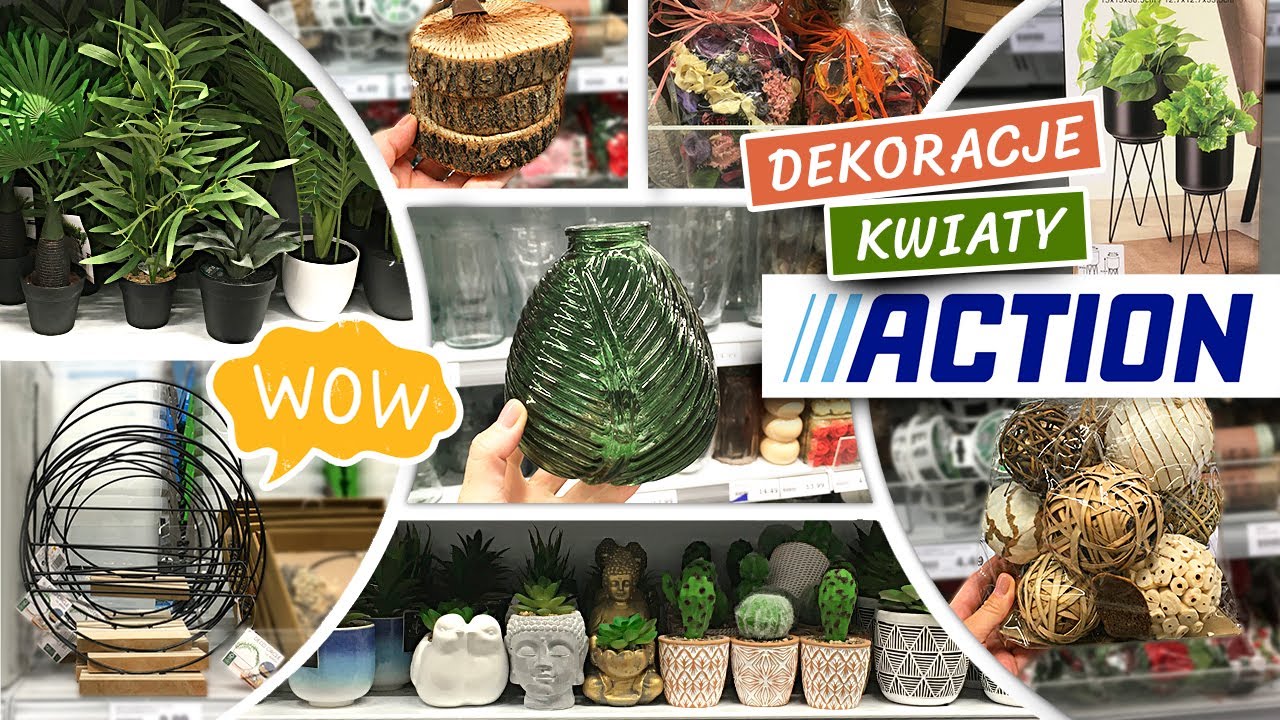 ACTION DEKORACJE I KWIATY 😍🌺🌻 Piękne wazony już od 3 zł!!! 😱😱😱 TO OZDOBNE KOŁO JEST HITEM!!!